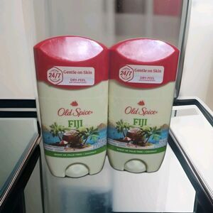Lot of 2 Old Spice 2.6 Oz Fiji Palm Tree Antiperspirant Deodorant Exp 2027